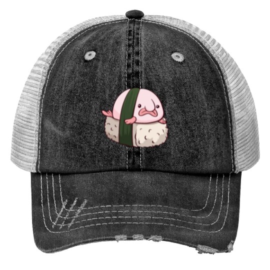 Kawaii Blobfish Sushi Japanese Food Trucker Hats