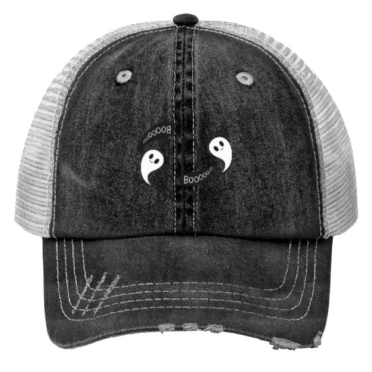 Hey Boo Ghost Trucker Hats
