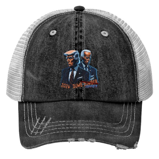 Election 2024: Dumb or Dumber Ed. - Trump vs Biden Trucker Hats
