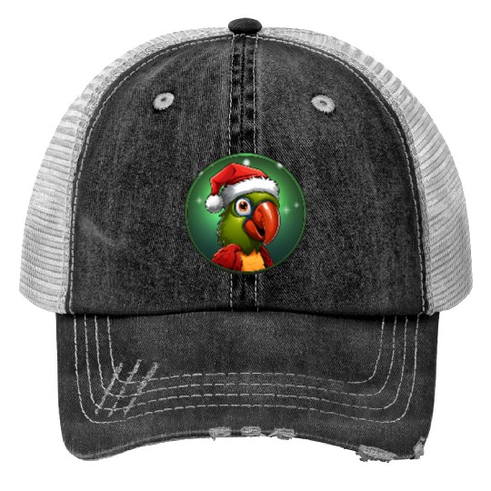 Parrots Christmas Trucker Hats