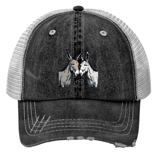 Donkey Couple - You & I Trucker Hats