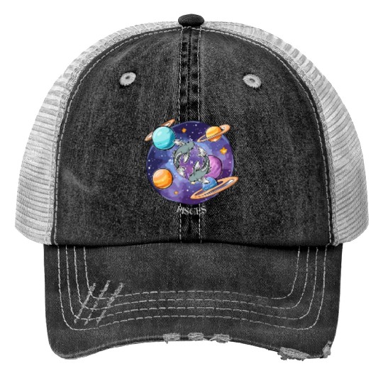 Pisces zodiac sign Trucker Hats