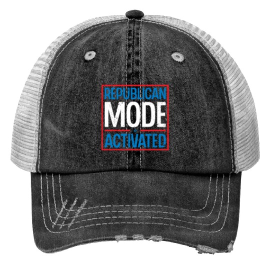 Republican Mode Activated American Voter Voting Trucker Hats