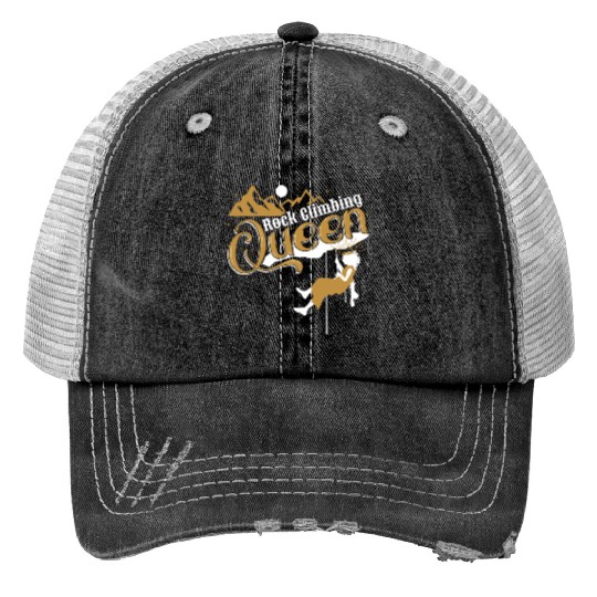 Rock Climbing Queen Trucker Hats