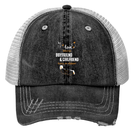 Love Between BF And GF Alaska To Florida Gift Trucker Hats