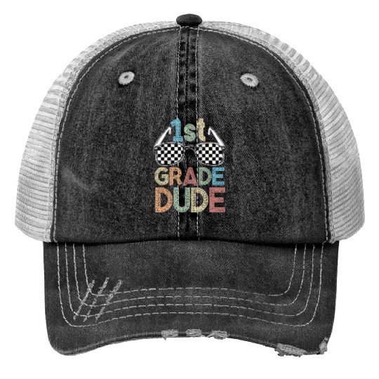 Kindergarten Teacher Funny Student 1st Graduation Trucker Hats