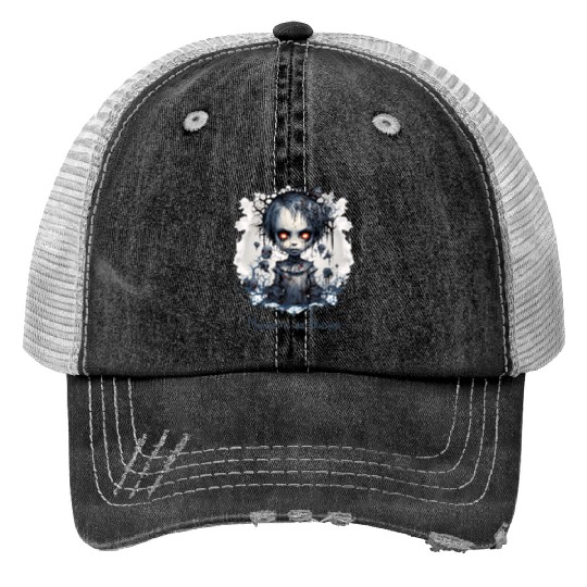 Gothic Girl Saying Normal is an Illusion Trucker Hats