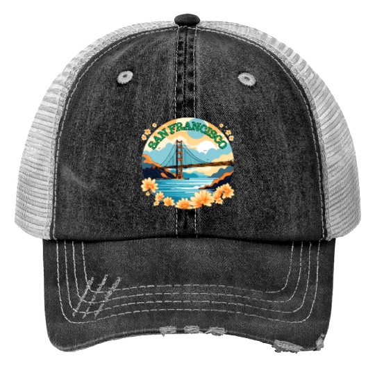 Golden Gate Bridge - San Francisco Trucker Hats