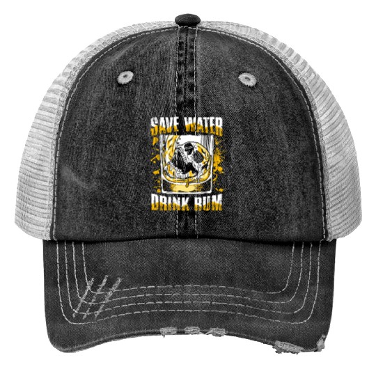 Save water drink rum | pub crawl drinking Trucker Hats