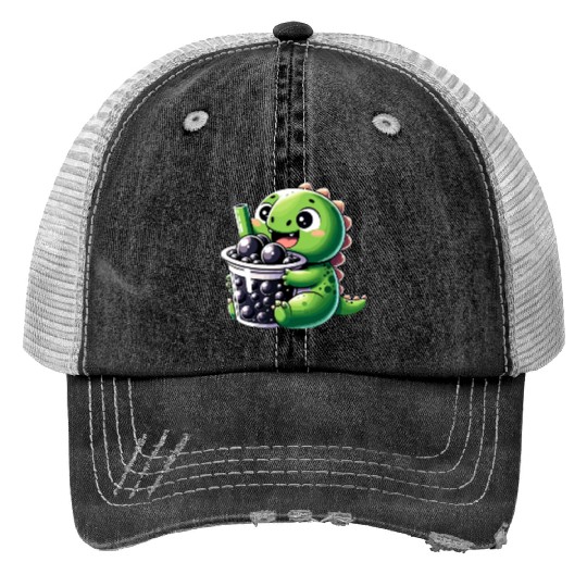 Boba Tea Dragon Kawaii Trucker Hats