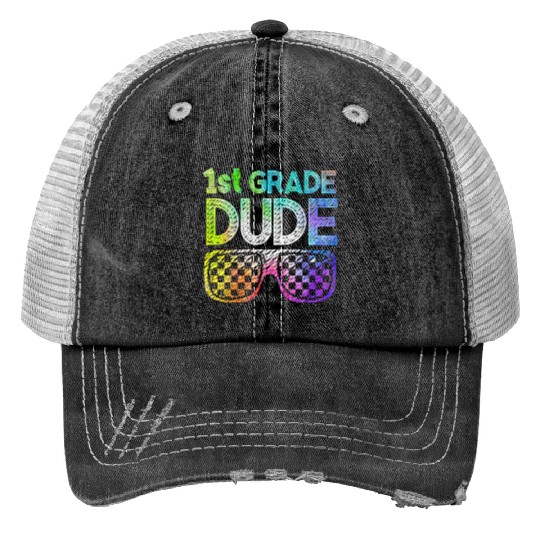 Kindergarten Teacher Funny Student 1st Graduation Trucker Hats
