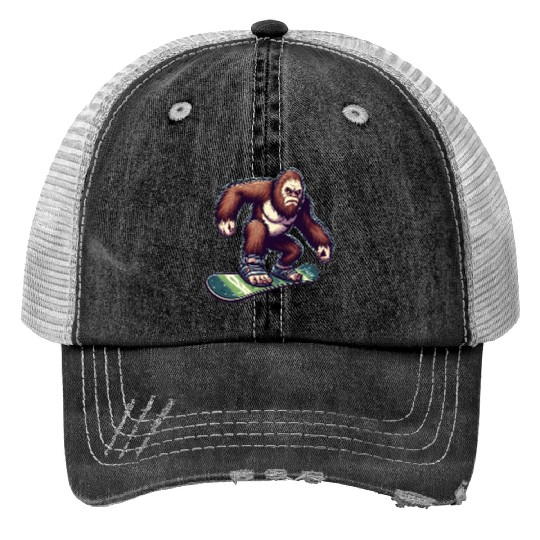 Bigfoot Snowboard Trucker Hats