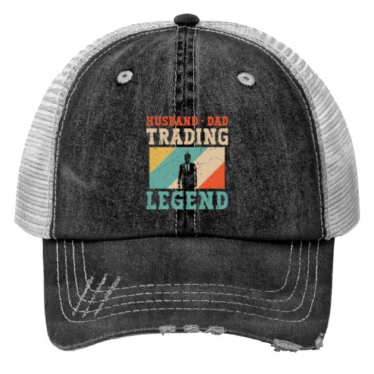 Husband Dad Trading Retro, Best Day Trader Market Trucker Hats