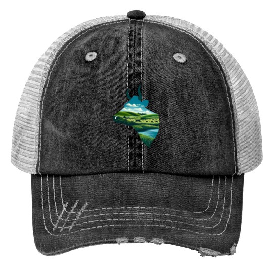 Nature in Cow Pattern Trucker Hats