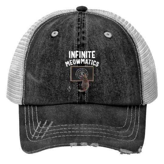 Pi Day Trucker Hats, Infinite Moewmatics Cat Scribbling