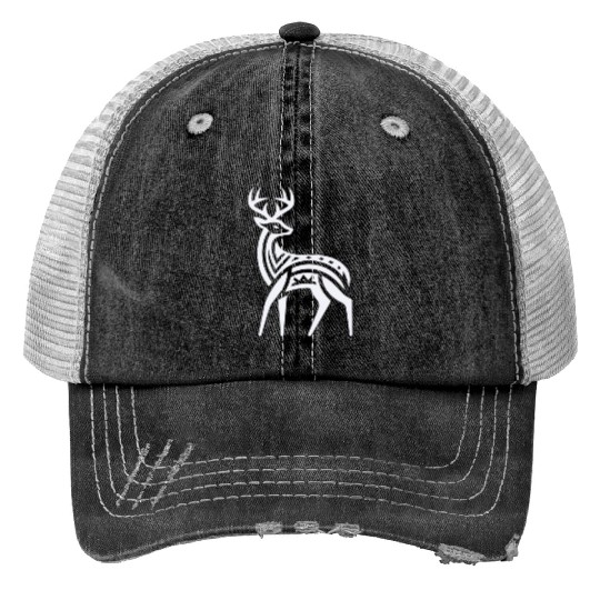Deer Native American Zodiac Trucker Hats
