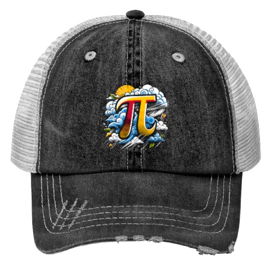 Funny Pi Day 2024 3,14 Pi Number Symbol Math Trucker Hats
