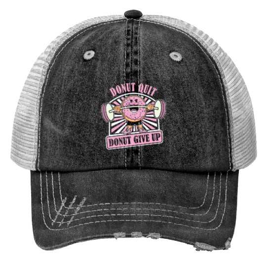 Fitness Donut Funny Donut Gym Trucker Hats