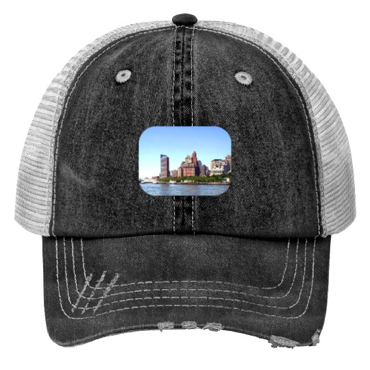 Manhattan NY - Manhattan Skyline on a Clear Day Trucker Hats