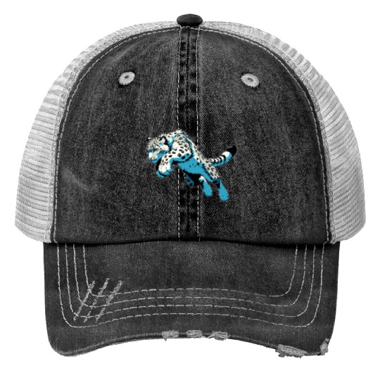Snow Leopard Leopard White Leopard Trucker Hats