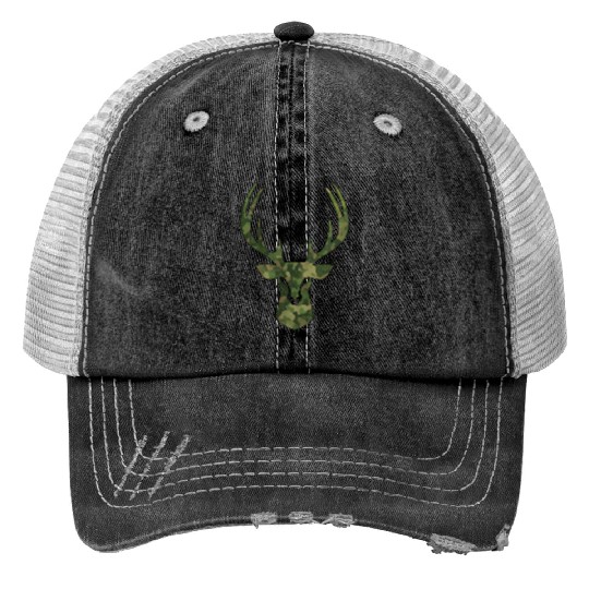 Deer Hunter Tree camouflage Trucker Hats