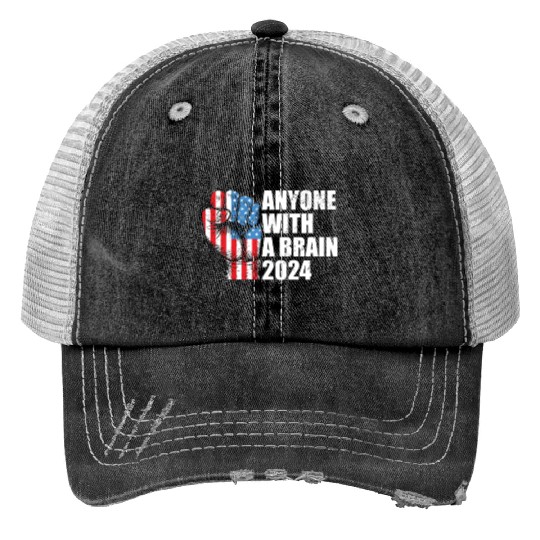 2024 Brain Vote Democracy Anti-Trump Trucker Hats