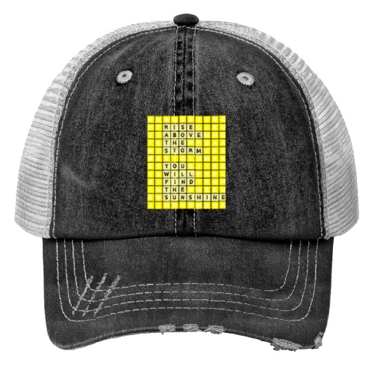 Rise Above The Storm Puzzle Design Trucker Hats