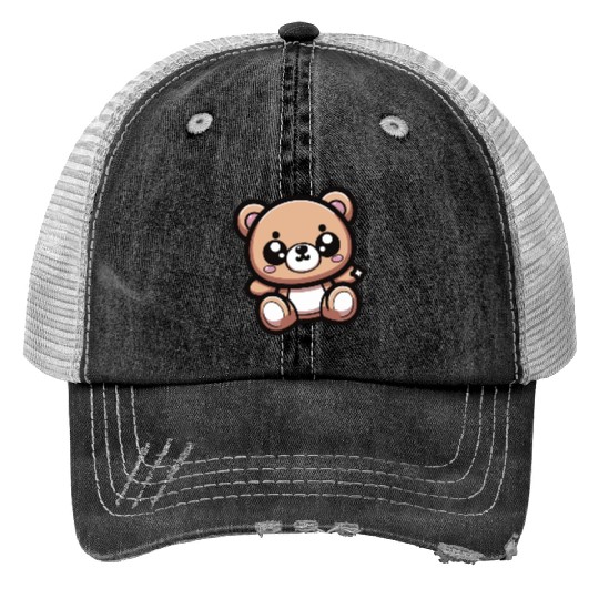 Cute Kawaii Teddy Bear 1 Trucker Hats