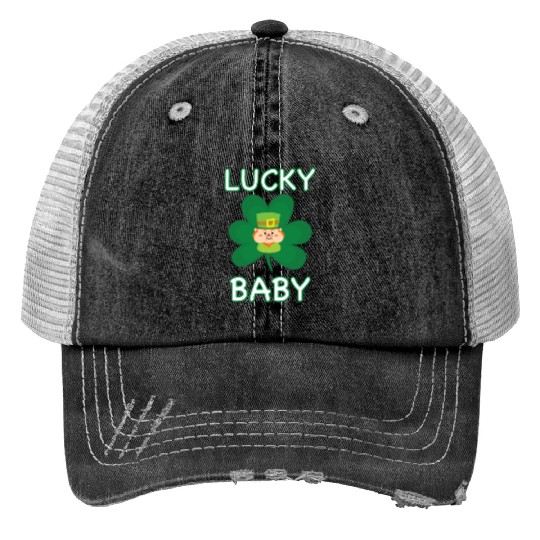 Lucky baby saint patrick’s Day Trucker Hats