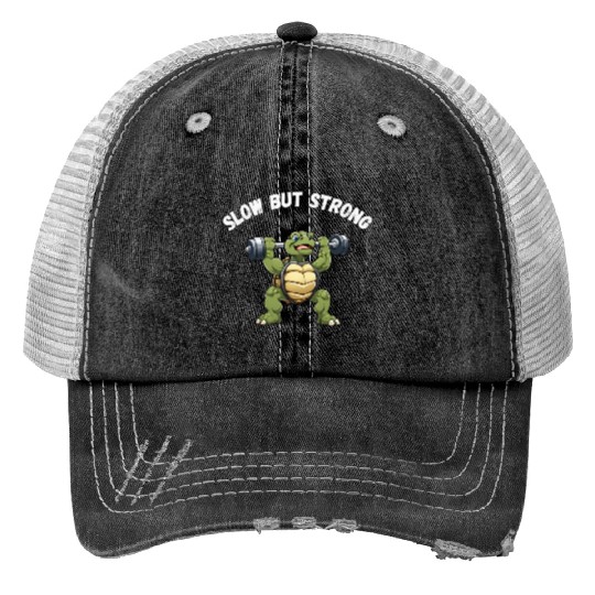 Slow But Strong Turtle Trucker Hats