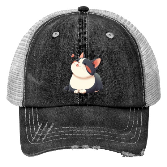 Kawaii Cat and Butterfly Trucker Hats