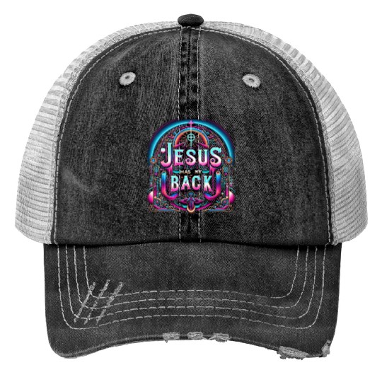 Jesus Has My Back 26 Trucker Hats