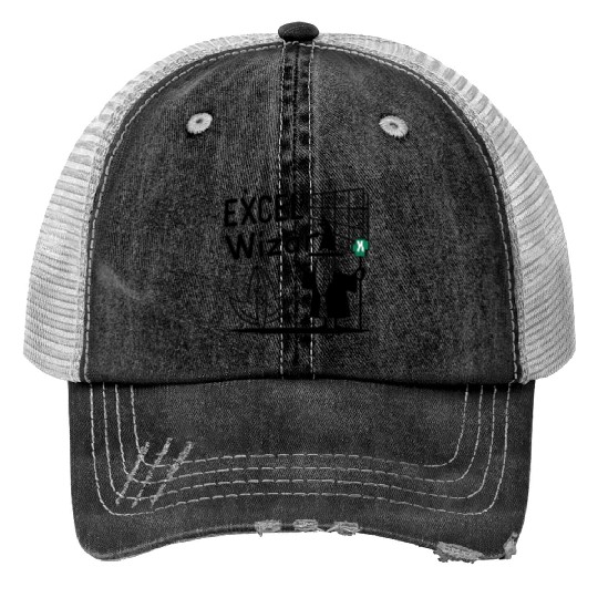 excel wizad funny accountant, bookkeeper and audit Trucker Hats