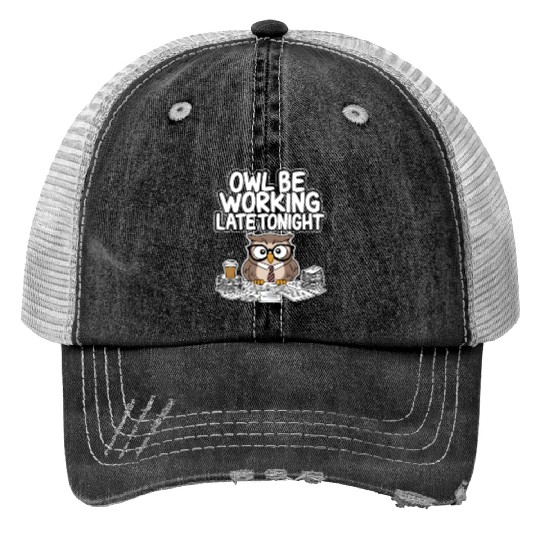 Corporate Owl: Coffee-Fueled Trucker Hats