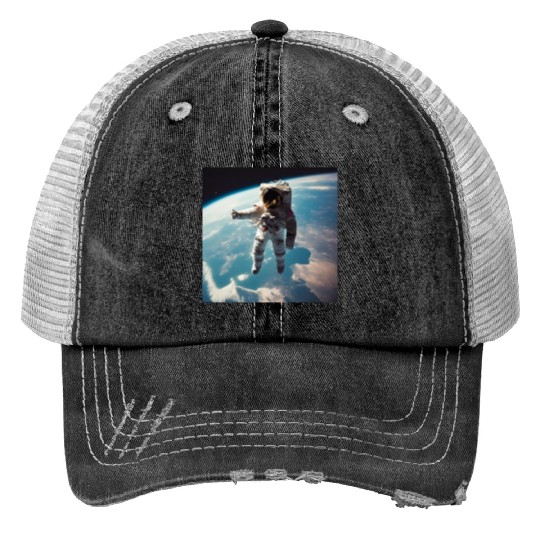REalistic Astronaut Trucker Hats