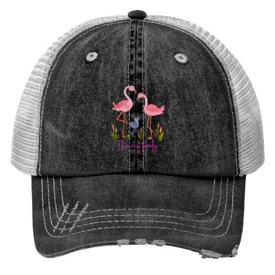 I LOVE MY FAMILY PRINTABLE Trucker Hats