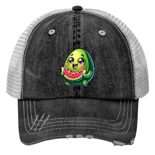 Avocado & Watermelon Sweet Comic Trucker Hats