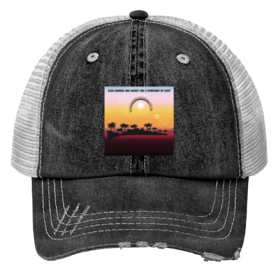 Sunrise and Sunset designs for Life Trucker Hats