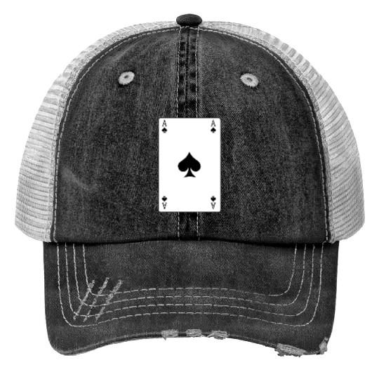Spades Ace playing card Trucker Hats