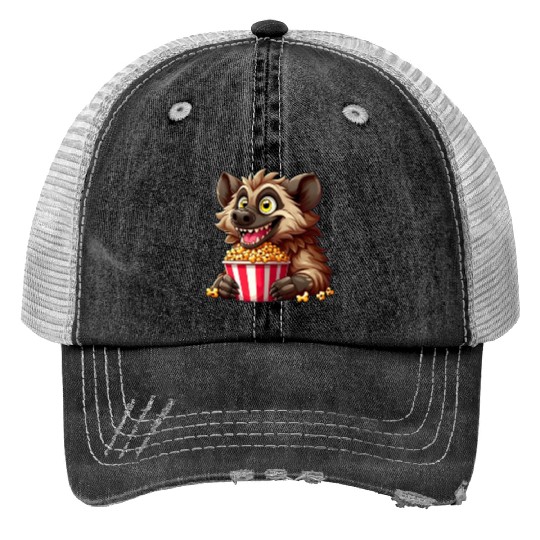 Hyena Predator Popcorn Cinema Night Trucker Hats