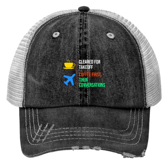 Air Traffic Controller Coffee ATC Aviation Humor Trucker Hats