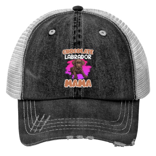 Labrador Retriever CHOCOLATE LAB MOM Labrador Trucker Hats