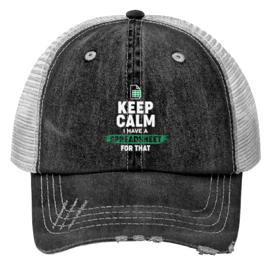 Accountant Funny Excel Spreadsheets Keep Calm Trucker Hats