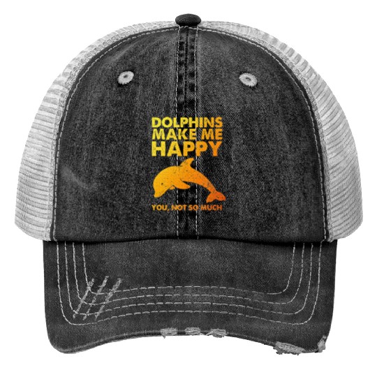 Dolphin Art For Men Women Kids Zoo Dolphin Lover Trucker Hats
