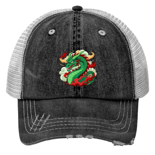 Fantasy dragon Trucker Hats