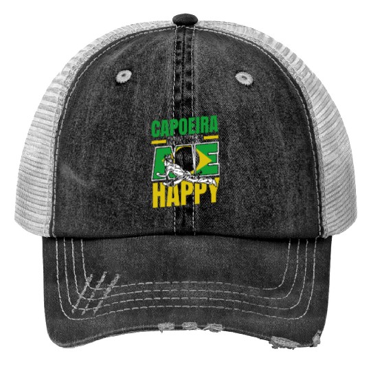Capoeira Makes Me Happy Capoeirista Ginga Dance Trucker Hats