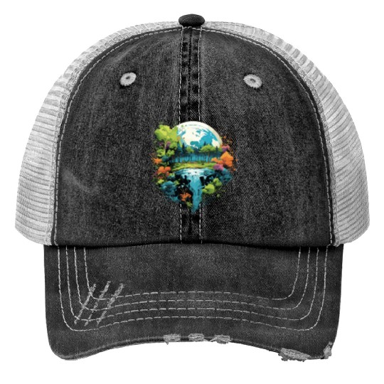 Respect Your Mother Earth Day Save Our Planet Trucker Hats