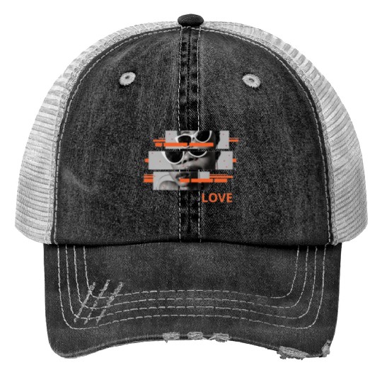 Love black ach Trucker Hats