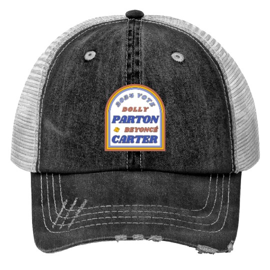 Vote Dolly Parton & Beyonce Carter 2024 Election Trucker Hats