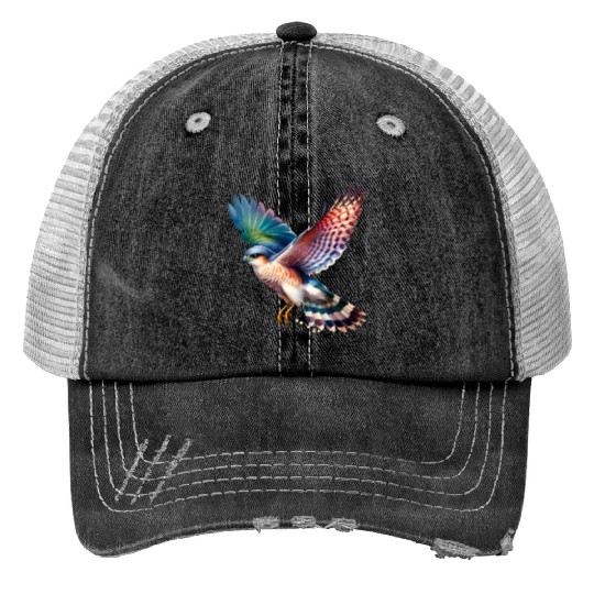 Collared Sparrowhawk in Flight Trucker Hats